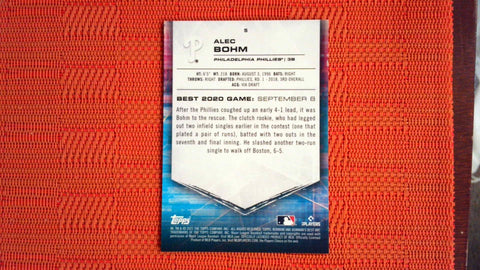 2021 Bowman’s Best #5 Alec Bohm Aqua Lava /199 Rookie Baseball Default Title