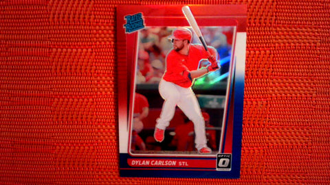 2021 Donruss Optic Baseball #39 Dylan Carlson Red/White/Blue #/199 Default Title