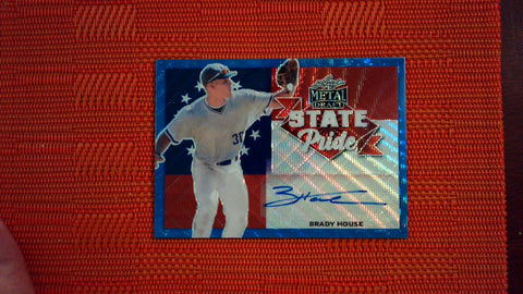 2021 Leaf Metal Draft Blue Wave #SP-BH1 Brady House State Pride Auto 13/20 Baseball Default Title