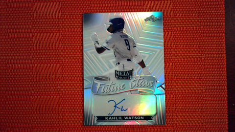 2021 Leaf Metal Draft Silver Rainbow #FS-KW1 Kahlil Watson Future Stars Auto Baseball Default Title