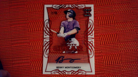 2021 Leaf Trinity Baseball #CA-BM1 Benny Montgomery Clear Autographs Red 2/50 Baseball Default Title