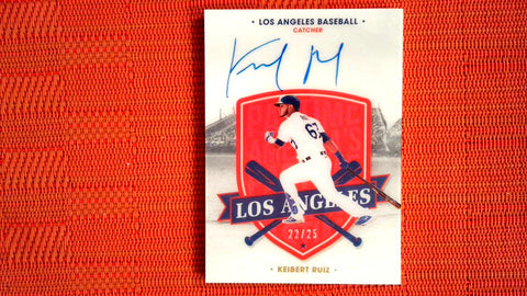 2021 Panini Chronicles America's Pastime Autographs Gold 22/25 #AP-KR Keibert Ruiz - Rookie Default Title