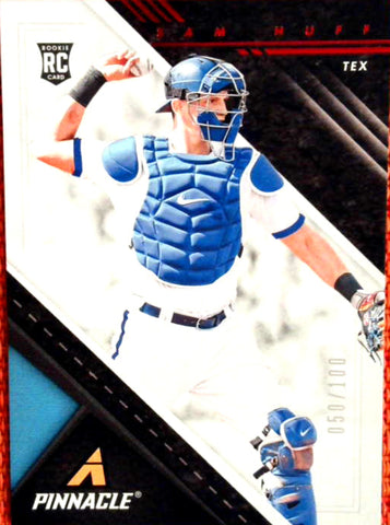 2021 Panini Chronicles Pinnacle Red 50/100 #19 Sam Huff - Rookie Default Title