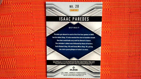 2021 Panini Chronicles Titanium Red 167/199 #20 Isaac Paredes - Rookie Default Title