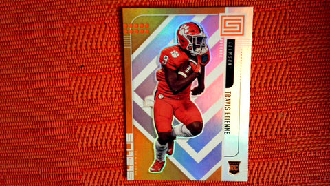 2021 Panini Chronicles Draft Picks Football #168 Travis Etienne Status Draft Picks Mega Box Orange Default Title