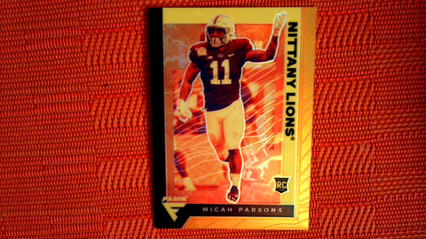 2021 Panini Chronicles Draft Picks Football #227 Micah Parsons Flux Draft Picks Prizm Mega Box Orange Default Title