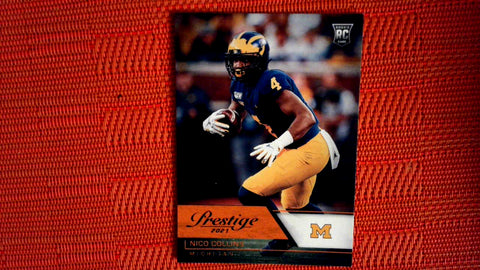 2021 Panini Chronicles Draft Picks Football #99 Nico Collins Prestige Draft Picks Mega Box Orange Default Title