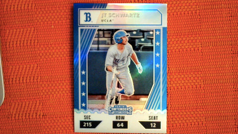 2021 Panini Elite Extra Edition Baseball College Ticket Silver Prizm #CTO-JS JT Schwartz Default Title