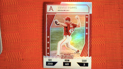 2021 Panini Elite Extra Edition Baseball College Ticket Silver Prizm #CTO-KK Kevin Kopps Default Title