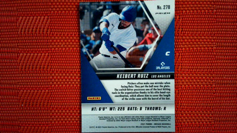 2021 Panini Mosaic Baseball Red #278 Keibert Ruiz - Rookie Default Title