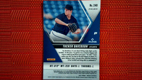 2021 Panini Mosaic Baseball Silver Prizm #240 Tucker Davison - Rookie Default Title