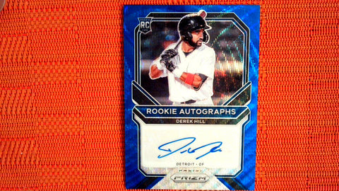 2021 Panini Prizm Rookie Auto Blue Wave 25/50 #RA-DH Derek Hill Default Title