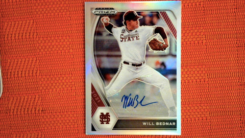 2021 Panini Prizm Draft Picks Baseball Autograph Silver Prizm #PDP14 Will Bednar Default Title