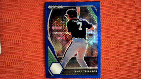 2021 Panini Prizm Draft Picks Baseball Blue Mojo Prizm #PDP56 James Triantos Default Title
