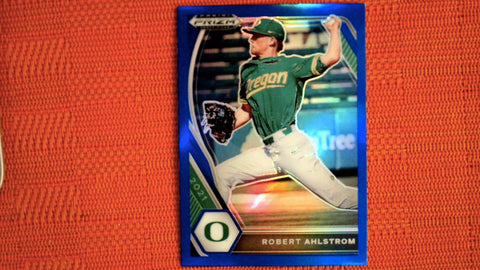 2021 Panini Prizm Draft Picks Baseball Blue Prizm #PDP186 Robert Ahlstrom Default Title