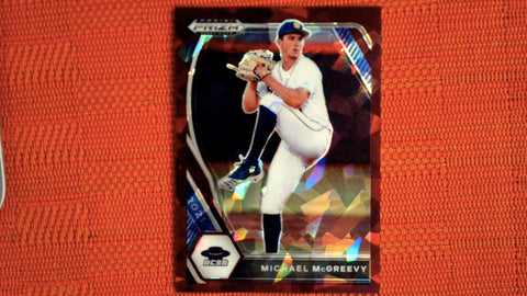 2021 Panini Prizm Draft Picks Baseball Burgundy Cracked Ice Prizm #PDP18 Michael McGreevy 17/23 Default Title