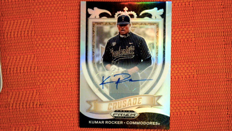 2021 Panini Prizm Draft Picks Baseball Crusade Autograph Silver Prizm #C-KR Kumar Rocker Default Title