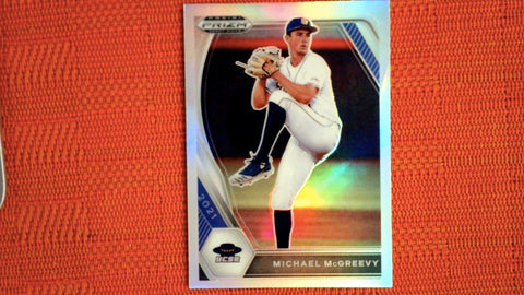 2021 Panini Prizm Draft Picks Baseball Silver Prizm #PDP18 Michael McGreevy Default Title