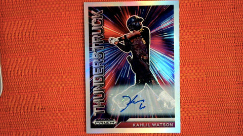2021 Panini Prizm Draft Picks Baseball Thunderstruck Autograph Silver Prizm #T-KW Kahlil Watson Default Title