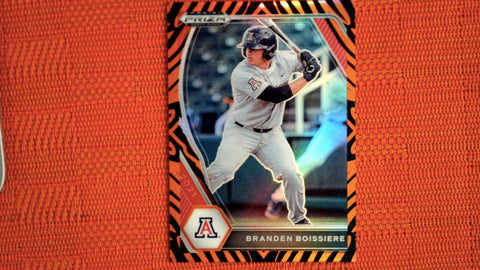 2021 Panini Prizm Draft Picks Baseball Tiger Stripes Prizm #PDP82 Branden Boissiere 69/99 Default Title