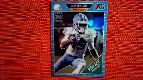 2021 Pro Set Metal Football #20 Dazz Newsome Platinum Blue RAINBOW #/10 Default Title