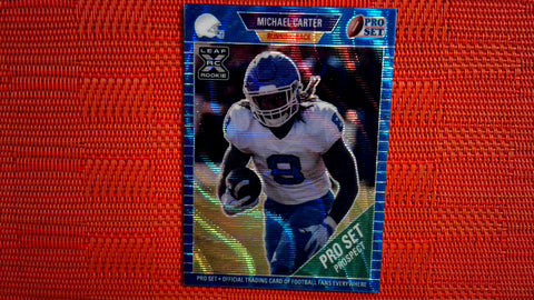2021 Pro Set Metal Football #64 Michael Carter Blue WAVE #/50 Default Title