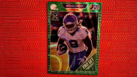 2021 Pro Set Metal Football #64 Michael Carter Green WAVE #/20 Default Title