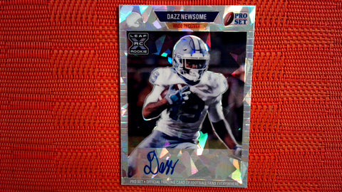 2021 Pro Set Metal Football #PA-DN1 Dazz Newsome Auto Silver CRYSTALS #5/10 Default Title