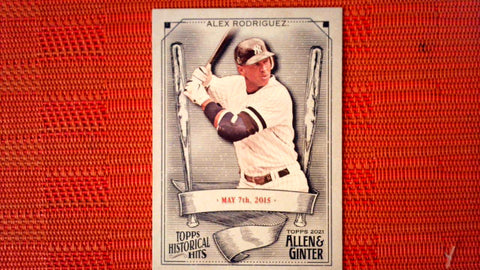 2021 Topps Allen & Ginter: #HH-43 Alex Rodriguez - New York Yankees (Historic Hits Set) Default Title