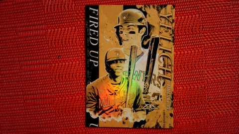 2021 Topps Fire Gold Minted Fired Up #FIU-9 Christian Yelich Default Title