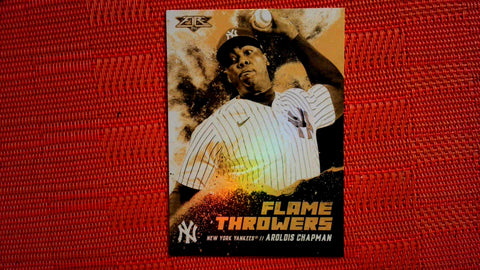 2021 Topps Fire Gold Minted Flame Foil Throwers #FT-12 Aroldis Chapman Default Title