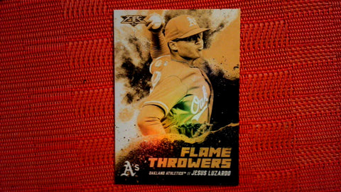 2021 Topps Fire Gold Minted Flame Foil Throwers #FT-13 Jesus Luzardo Default Title