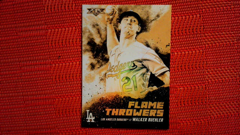 2021 Topps Fire Gold Minted Flame Foil Throwers #FT-5 Walker Buehler Default Title