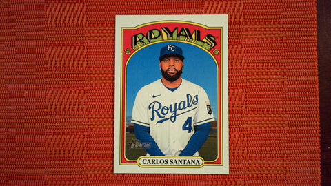 2021 Topps Heritage High Number #715 Carlos Santana SP Baseball Default Title