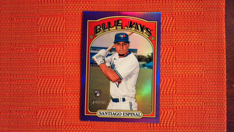 2021 Topps Heritage High Number Hot Box Refractor #630 Santiago Espinal Rookie Baseball Default Title
