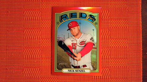 2021 Topps Heritage High Number Red Bordered /372 #672 Nick Senzel Baseball Default Title