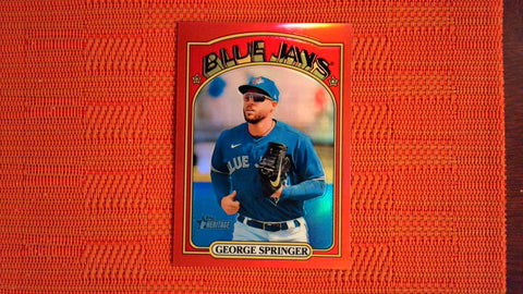 2021 Topps Heritage High Number Red Bordered /372 #716 George Springer Baseball Default Title