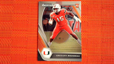 2021 Panini Prizm Draft Picks Football: #144 Greg Rousseau - Miami Hurricanes/Buffalo Bills (Base) Default Title
