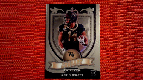 2021 Panini Prizm Draft Picks Football: #177 Sage Surratt - Wake Forest Demon Deacons/ (Crusade) Default Title