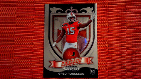 2021 Panini Prizm Draft Picks Football: #179 Greg Rousseau - Miami Hurricanes/Buffalo Bills (Crusade) Default Title