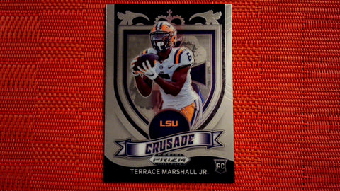 2021 Panini Prizm Draft Picks Football: #180 Terrace Marshall Jr. - LSU Tigers/Carolina Panthers (Crusade) Default Title