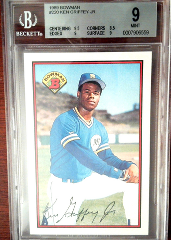 1989 Bowman #220 Ken Griffey Jr BGS 9 Rookie