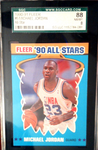 1990-91 Fleer #5 Michael Jordan All Star SGC 88