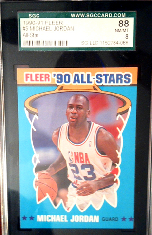 1990-91 Fleer #5 Michael Jordan All Star SGC 88