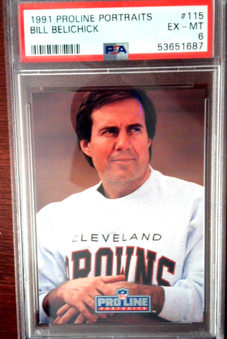 1991 Proline Portraits #115 Bill Belichick PSA 6 Rookie