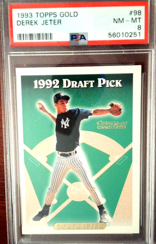 1993 Topps Gold #98 Derek Jeter PSA 8 Rookie