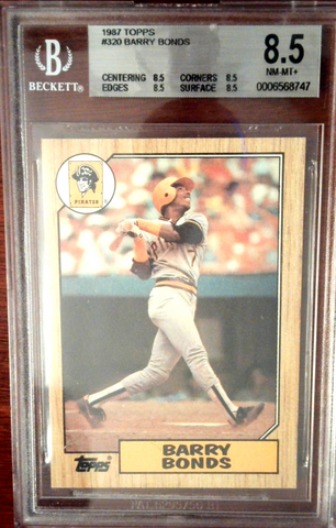1987 Topps #320 Barry Bonds BGS 8.5 Rookie
