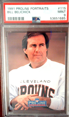 1991 Proline Portraits #115 Bill Belichick PSA 9 Rookie