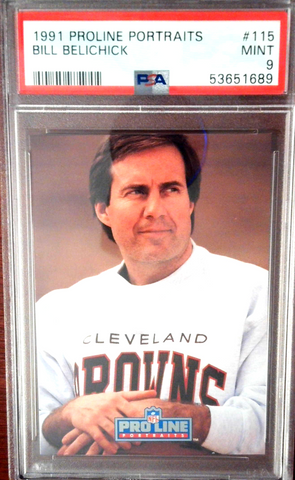 1991 Proline Portraits #115 Bill Belichick PSA 9 Rookie