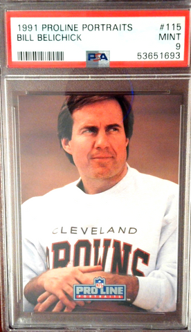 1991 Proline Portraits #115 Bill Belichick PSA 9 Rookie